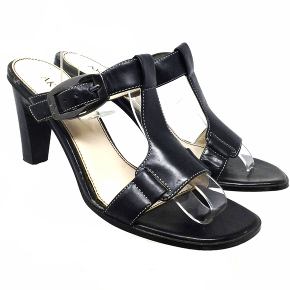 Anne Klein | Shoes | Ak Anne Klein Womens Sandals Sz 65m Black Tstrap |  Poshmark